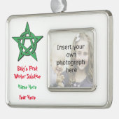 Wiccaのベビーの第1冬至の記念品のオーナメント シルバープレートフレームオーナメント (左)