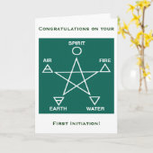 Wiccaの最初開始のお祝いカード カード (黄色い花)