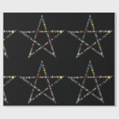 wiccaペンタグラムラッピング紙 ラッピングペーパー (フラット)