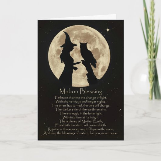 Wicca異教のなMabonの恵みの秋の分点 カード (正面)