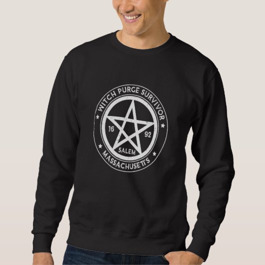 Wicca Pentacle 1692 Salem Massachusetts A Local He スウェットシャツ (正面)