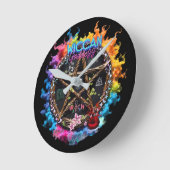 Wiccan Goddess ラウンド壁時計 (傾斜)