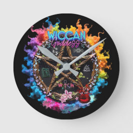 Wiccan Goddess ラウンド壁時計