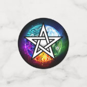 Wiccan pentagram コンフェッティ (スモール正面)