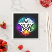Wiccan pentagram スタンダードカクテルナプキン (インサイチュ)