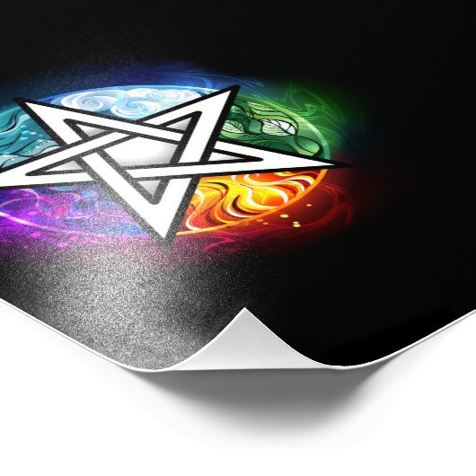 Wiccan pentagram フォトプリント            (角)