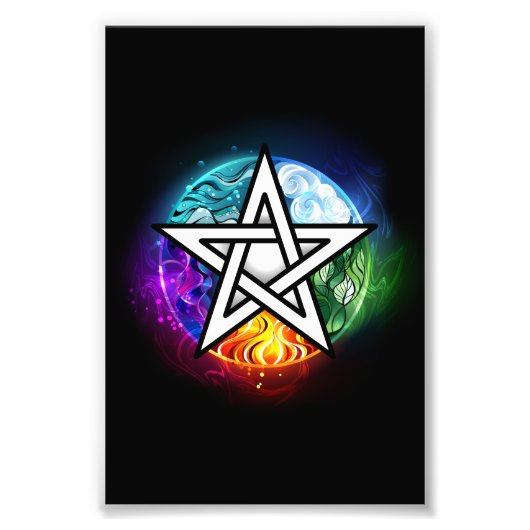 Wiccan pentagram フォトプリント            (正面)