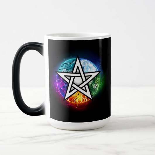 Wiccan pentagram モーフィングマグカップ (左)
