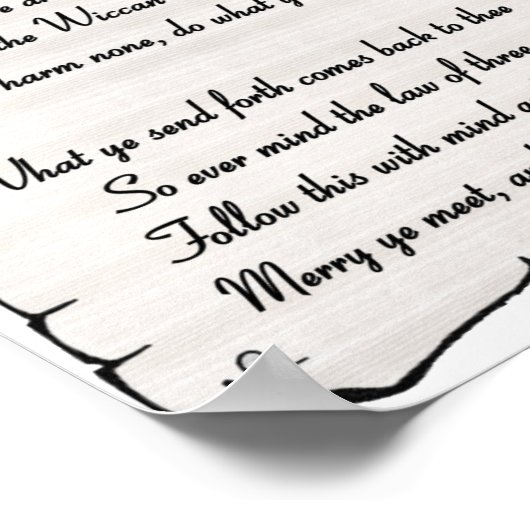 Wiccan Rede ポスター (角)