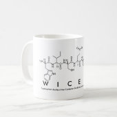 Wicentyペプチド名mug コーヒーマグカップ (正面左)