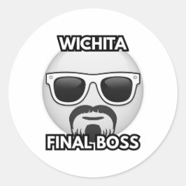 Wichita Final Boss Funny Sticker ラウンドシール