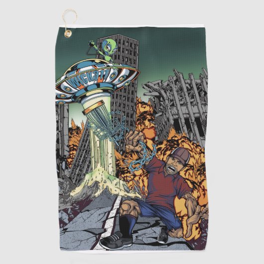 Wick311、ディスクゴルフタオル、マイクロファイバー ゴルフタオル (正面)