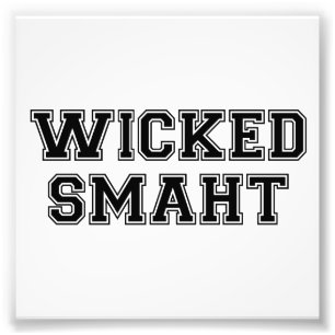 Wickd (Smaht)頭が切れるカレッジボストン フォトプリント