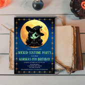 wickedで楽しいグリーンウィッチのハロウィン誕生日 招待状