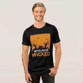 Wicked 感じ's: Halloween Black Cat トライブレンドＴシャツ (正面全面)