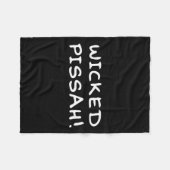 Wicked Ah! Funny Awesome Er New England  フリースブランケット (正面(横))