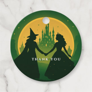 Wicked Baby Shower Favor Tags - Elphaba & Glinda フェイバータグ