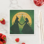 Wicked Baby Shower Napkins- Elphaba & Glinda Party スタンダードランチョンナプキン (インサイチュ)