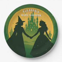 Wicked Baby Shower Plates | Glinda & Elphaba Party