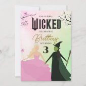 Wicked Birthday Invitation Elphaba and Galinda 招待状 (正面)
