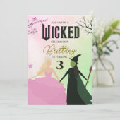 Wicked Birthday Invitation Elphaba and Galinda 招待状 (スタンド正面)