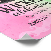 Wicked Birthday Party Poster – Pink & Green Witch  ポスター (角)
