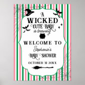 Wicked Cute Baby is Brewing ハロウィンベイビーシャワー ポスター (正面)