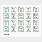 Wicked Cute Baby is Brewing ハロウィンベビーシャワー スクエアシール (シート)