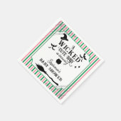 Wicked Cute Baby is Brewing Halloween Baby Shower スタンダードカクテルナプキン (角)