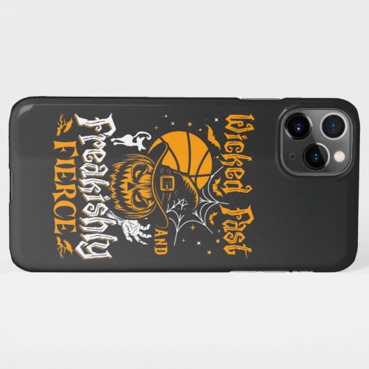 Wicked Fast And Freakishly Fierce Sports Halloween iPhoneケース (裏面横)