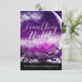 Wicked Fun Halloween Love Moon Wedding Vertical 出欠カード (スタンド正面)