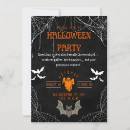 Wicked Ghost Halloween Party Invite 招待状