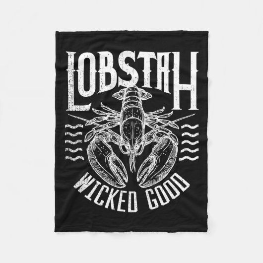 Wicked Good Lobstah Funny Maine Boston Cape Cod Lo フリースブランケット (正面)