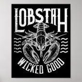 Wicked Good Lobstah Funny Maine Boston Cape Cod Lo ポスター (正面)