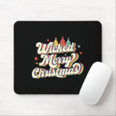 Wicked Merry Christmas Retro Groovy New England Xm マウスパッド (マウス)