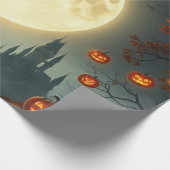 Wicked Mystical Witch Flying Over Full Moon 🌕 ラッピングペーパー (角)