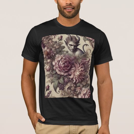 Wicked Plum Petals – Gothic Wearable Art Tシャツ (正面)