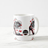Wicked Polka Radio Hugs and Kisses Mug コーヒーマグカップ (正面右)
