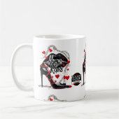 Wicked Polka Radio Hugs and Kisses Mug コーヒーマグカップ (左)