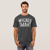 Wicked Smaht Funny Boston Massachusetts family Tシャツ (正面フル)