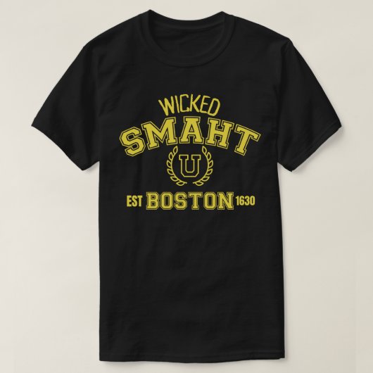 Wicked Smaht U Boston Est 1630 2 Tシャツ (デザイン正面)