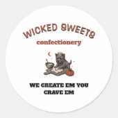 - Wicked Sweets 円形パッケージ ラウンドシール (正面)