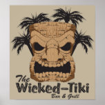 Wicked Tiki Bar Poster ポスター<br><div class="desc">Wicked Tiki Bar Poster. Tiki carvings were originally created by the people of the Polynesian Islands. Since then, the tiki pop culture has been growing exponentially when military men were stationed in the South Seas. Because of their popularity, tikis can be seen everywhere. Nowadays, tiki-themed bars, clubs, and even homes,...</div>