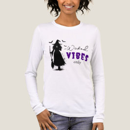 "Wicked Vibes Only" - ハロウィンの黒い魔女 – トライブレンドTシャツ