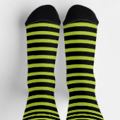 Wicked Witch Black and Green Striped ソックス (上部)