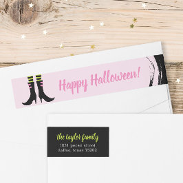Wicked Witch Boots Halloween Address Labels ラップアラウンドラベル