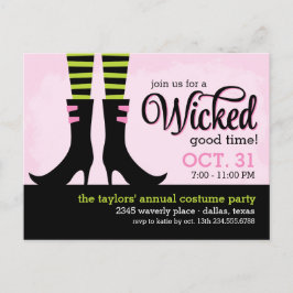 Wicked Witch Halloween Costume Party Invitation インビテーションポストカード