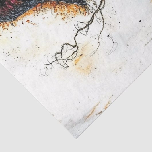 Wicked Witch in Red with Bats Decoupage 薄葉紙 (詳細)