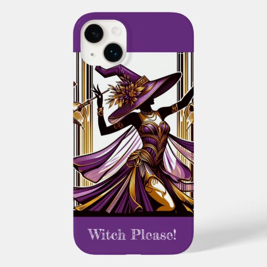 Wicked Witch Spooky Purple Gold Hue Art Deco Funky Case-Mate iPhoneケース (裏面)