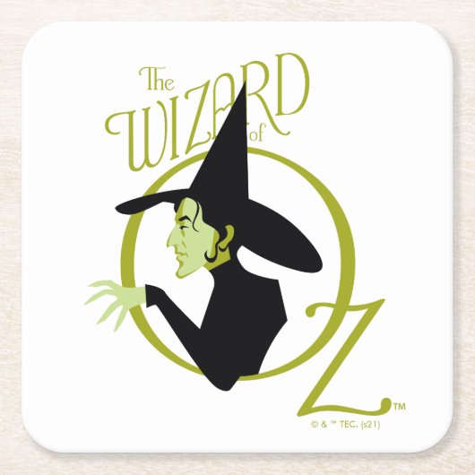 Wicked Witch™ The Wizard Of Oz™ Logo スクエアペーパーコースター (正面)